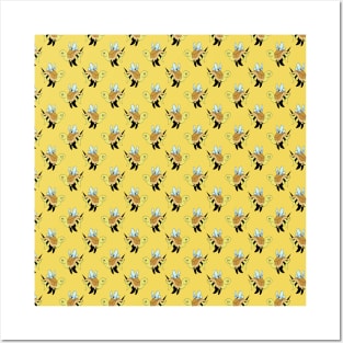 Bumble Bee Turtle Pattern Posters and Art